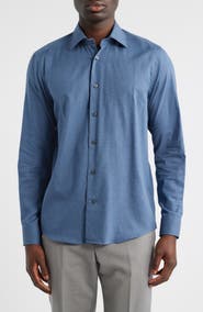 Jack Victor Leonard Cotton Button-Up Shirt