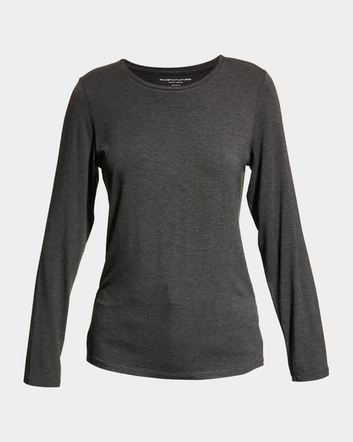Shop Majestic Filatures Soft Touch Long Sleeve Crewneck T-shirt