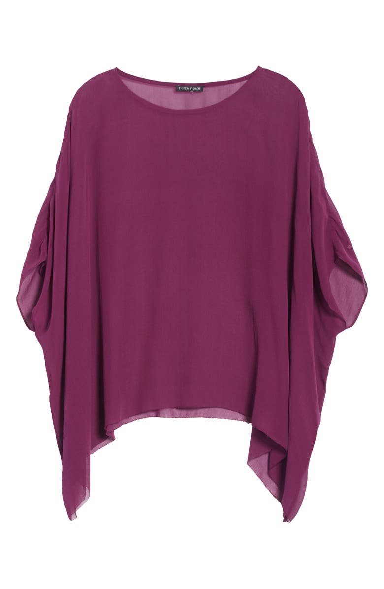 Eileen Fisher Sheer Silk Georgette Top, Alternate, color, 