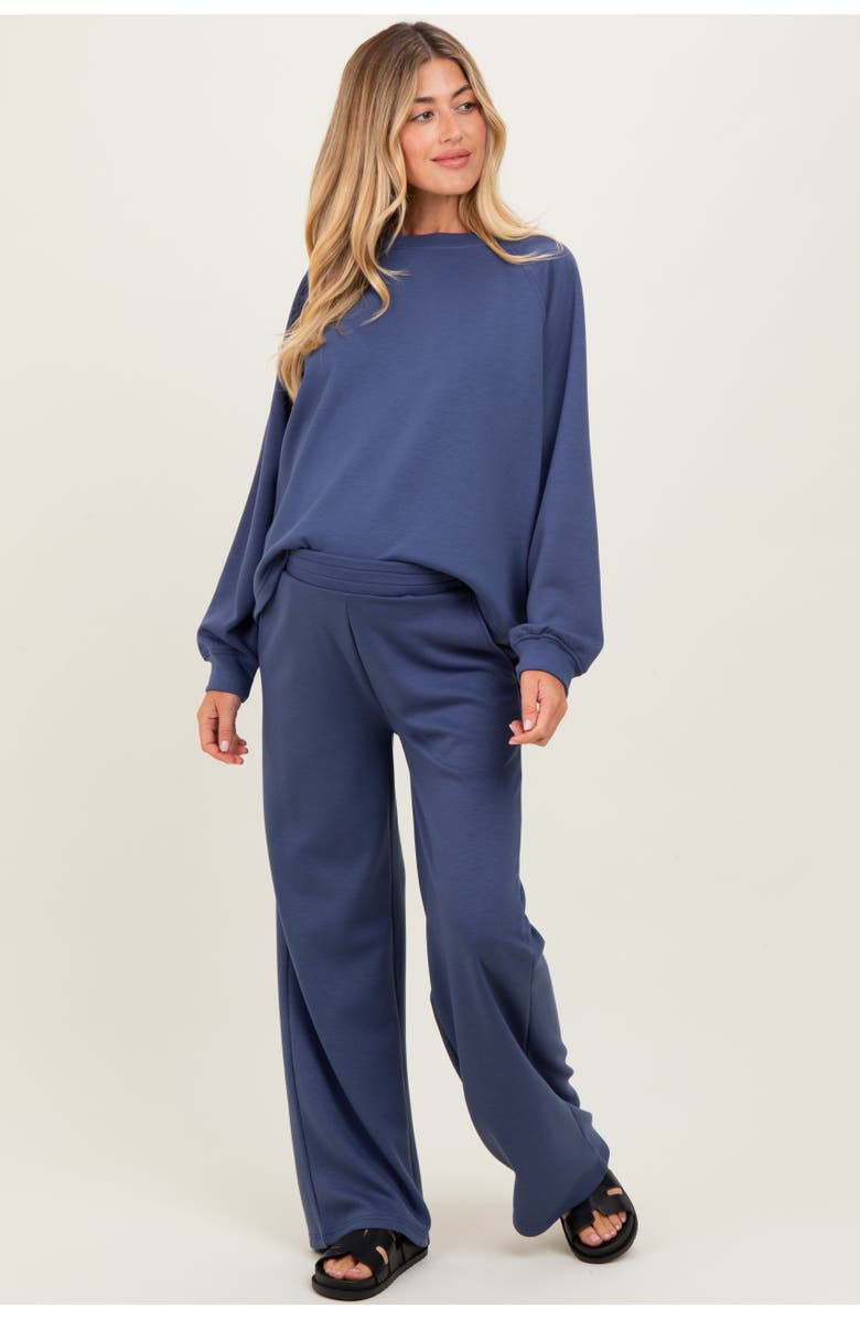 PinkBlush Crewneck Pullover Pant Set, Alternate, color, Blue