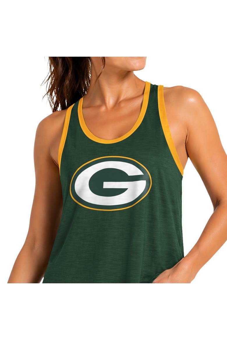 Women's G-III 4Her by Carl Banks Green Green Bay Packers Tater II Racerback Tank Top, Alternate, color, Green