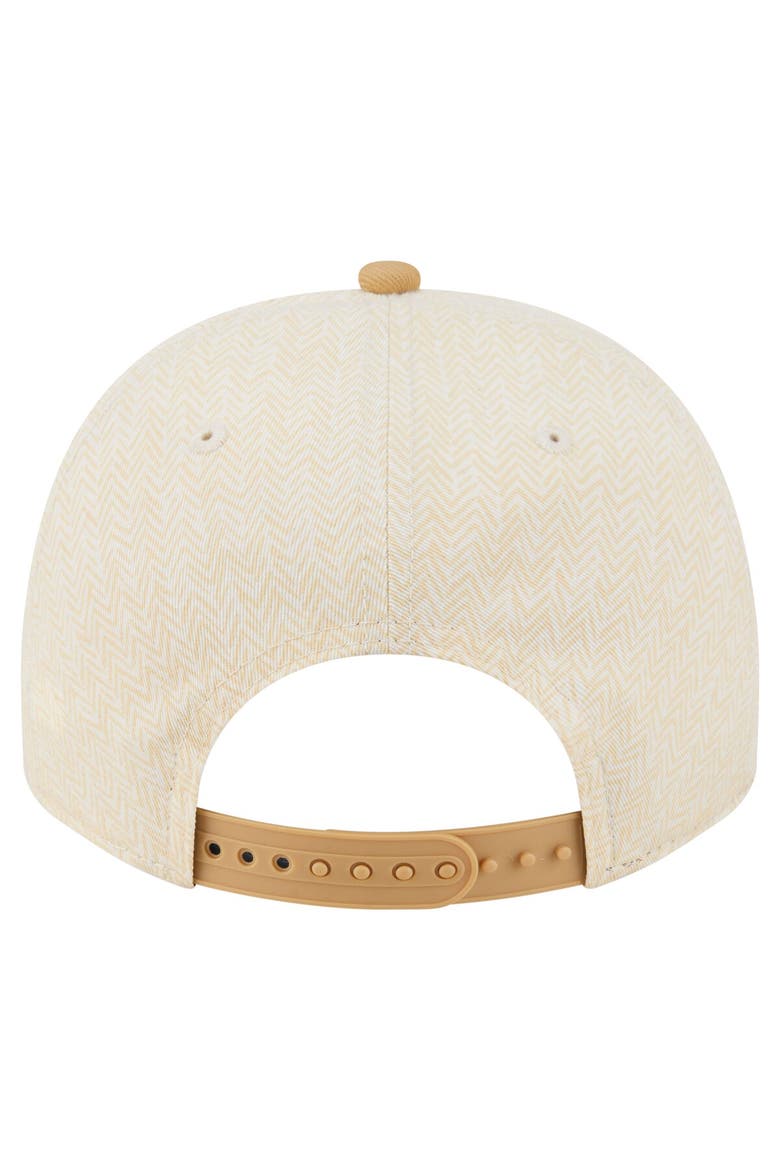 Men's New Era  Cream New England Patriots Herringbone 9FIFTY A-Frame Snapback Hat, Alternate, color, Cream