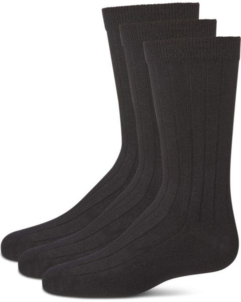 Boys' Ribbed Crew Socks