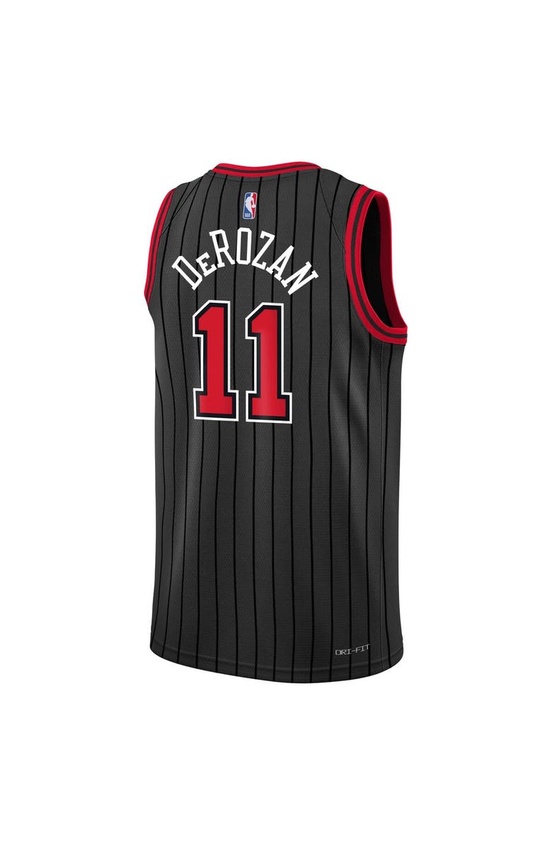 Jordan Brand Youth Jordan Brand DeMar DeRozan Black Chicago Bulls Swingman Jersey - Statement Edition, Alternate, color,