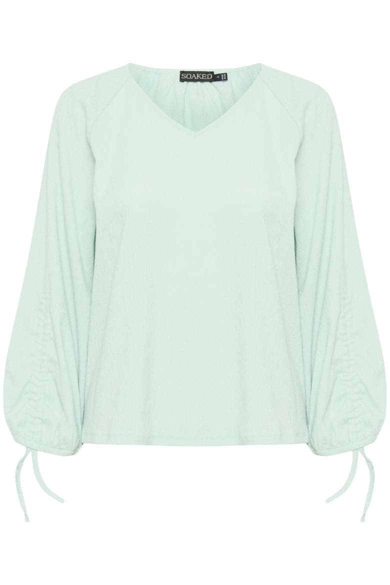 Catharina V-Neck Casual Fit Blouse, Alternate, color, Surf Spray