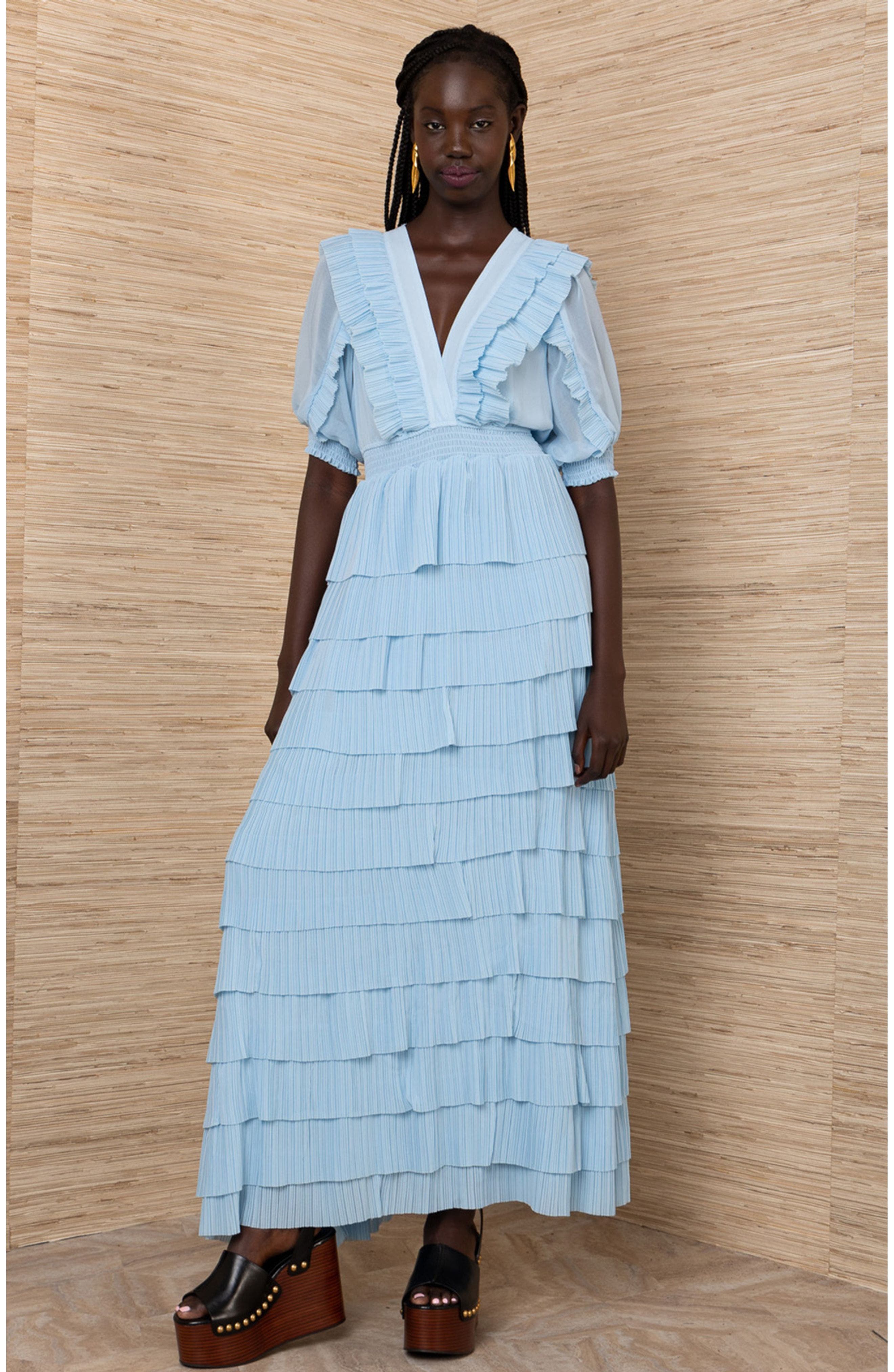 Aulelei Chiffon Solid Dress - image 3