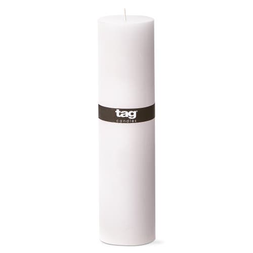 Tag Chapel White Pillar Candle Unscented Long Burning Set Of 2 In White