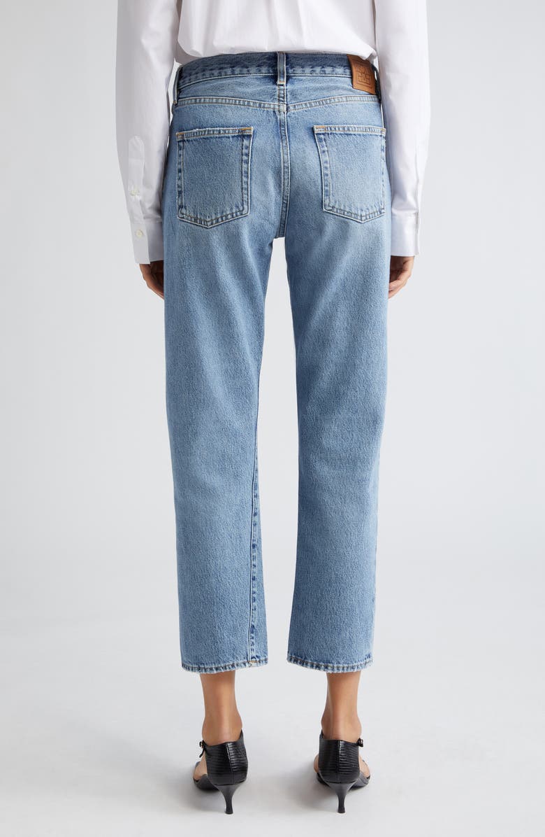 TOTEME Twisted Seam Organic Cotton Straight Leg Jeans, Alternate, color, Worn Blue