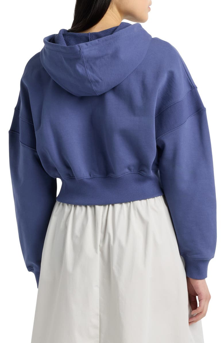 New Balance French Terry Crop Zip Hoodie, Alternate, color, Dream State