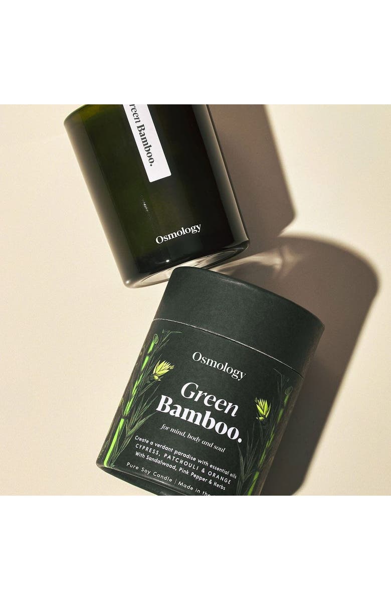Osmology Green Scented Candle - Cypress Patchouli and Orange, Alternate, color, Green