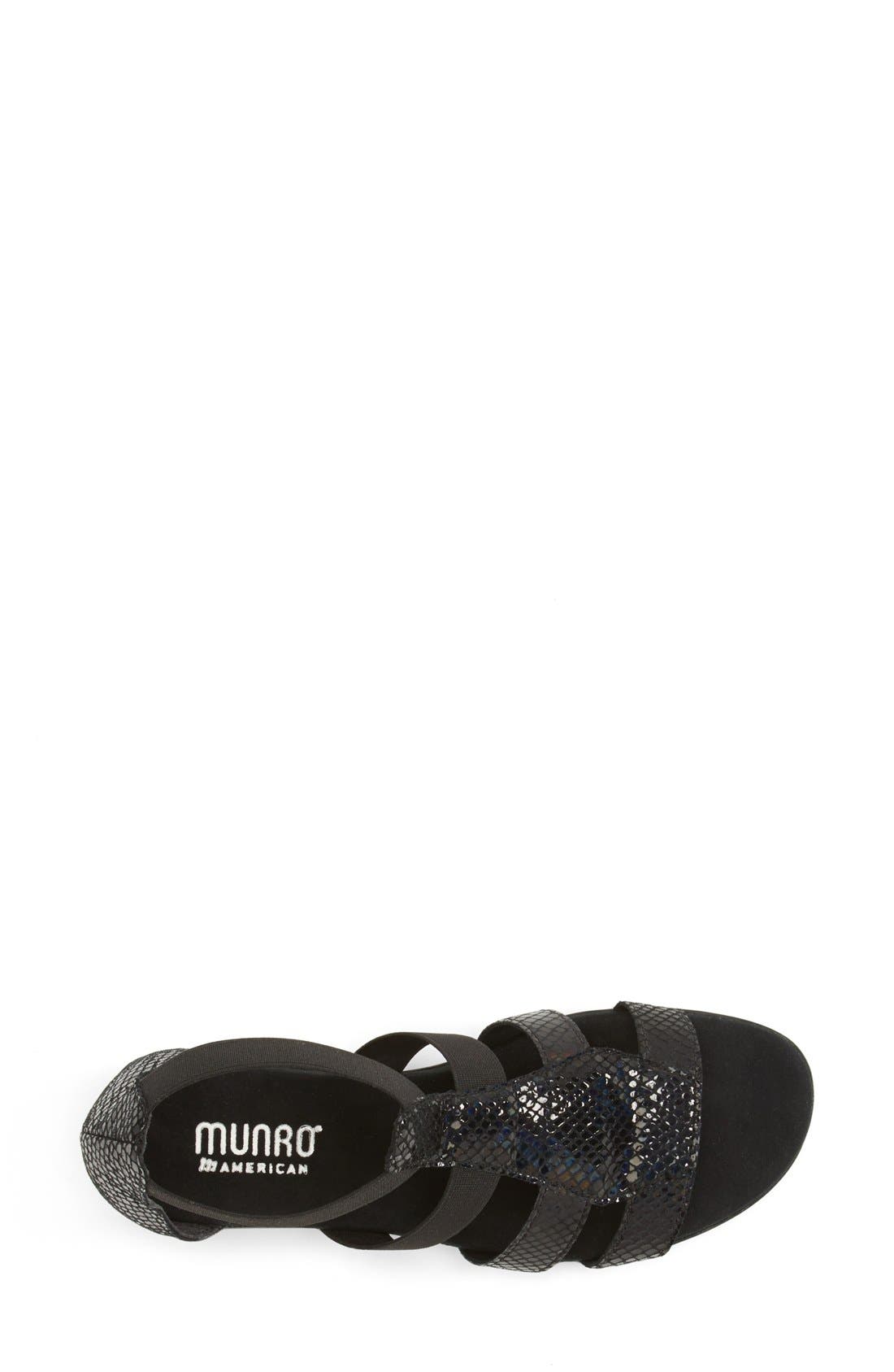 Munro 'Zena' Snake Embossed Sandal, Alternate, color, 