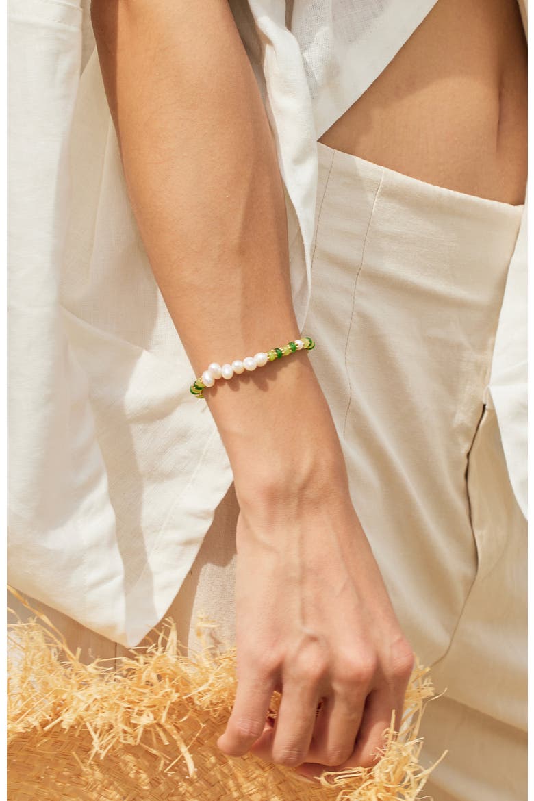 Thetis Bracelet, Alternate, color, Green & White