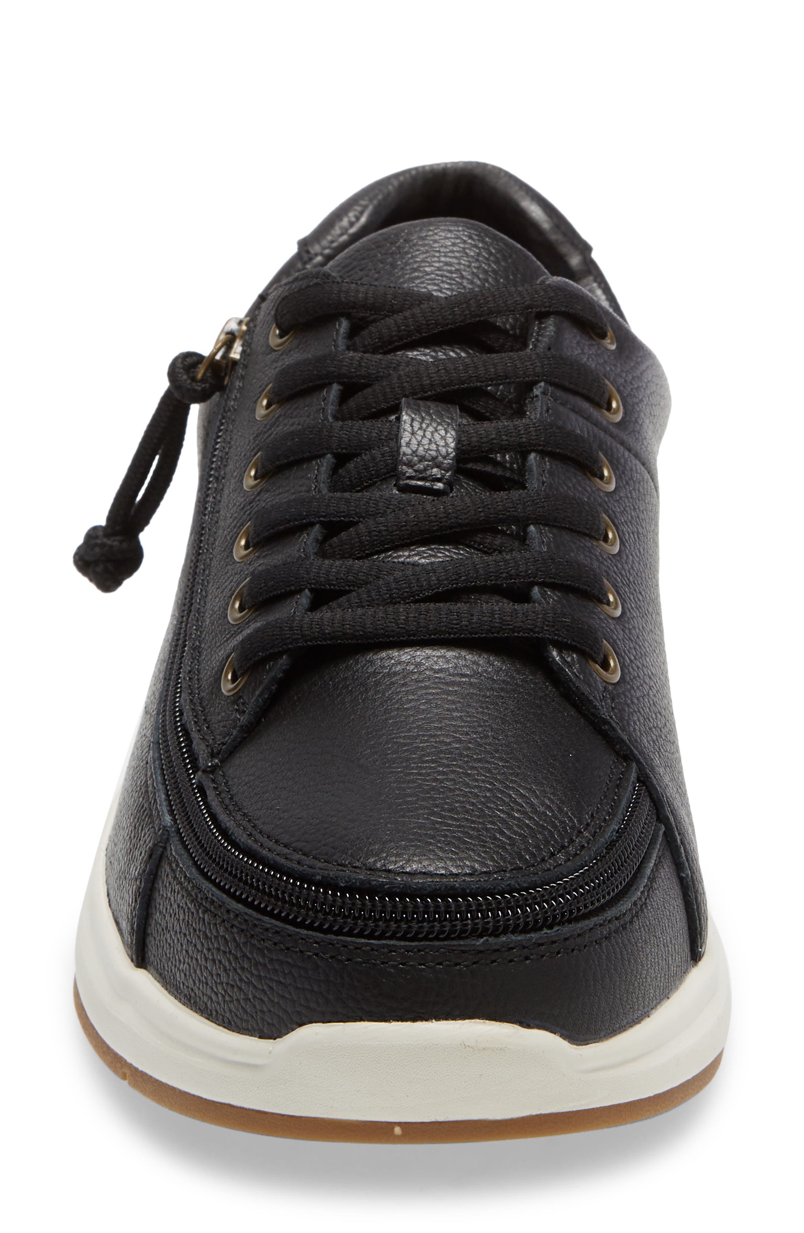 BILLY Footwear Comfort Lo Zip Around Sneaker, Alternate, color, Black/ White