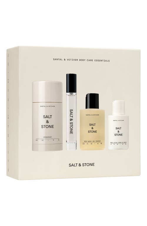 Salt & Stone Santal & Vetiver Essentials Set In Transparent