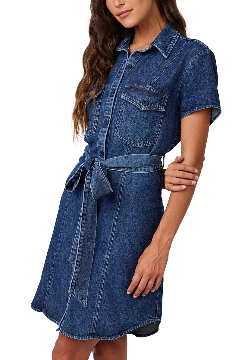Bella Dahl Short Sleeve Denim Shirtdress, Alternate, color,
