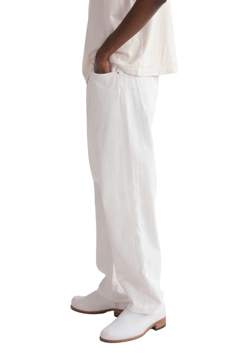 '90s Mid Rise Relaxed Straight Leg Jeans, Alternate, color, TEMPO SOFT WHITE PAINT COAT