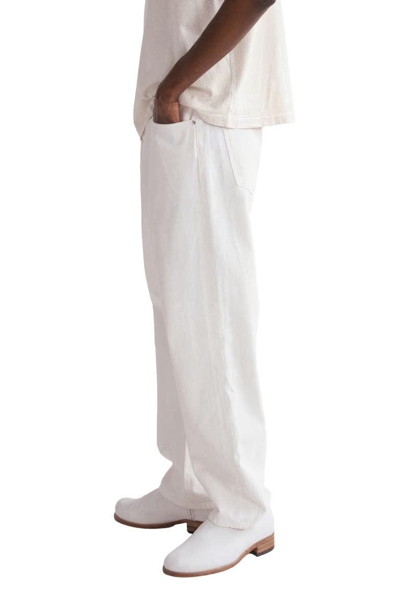 AGOLDE '90s Mid Rise Relaxed Straight Leg Jeans, Alternate, color, Tempo Soft White Paint Coat