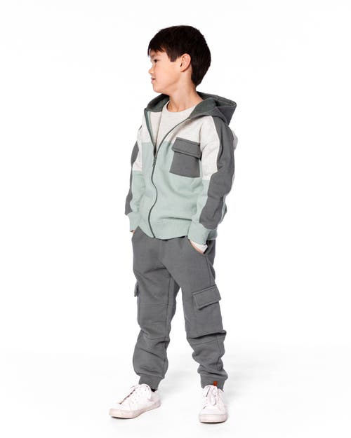 Deux Par Deux Fleece Sweatpants With Cargo Pockets In Green