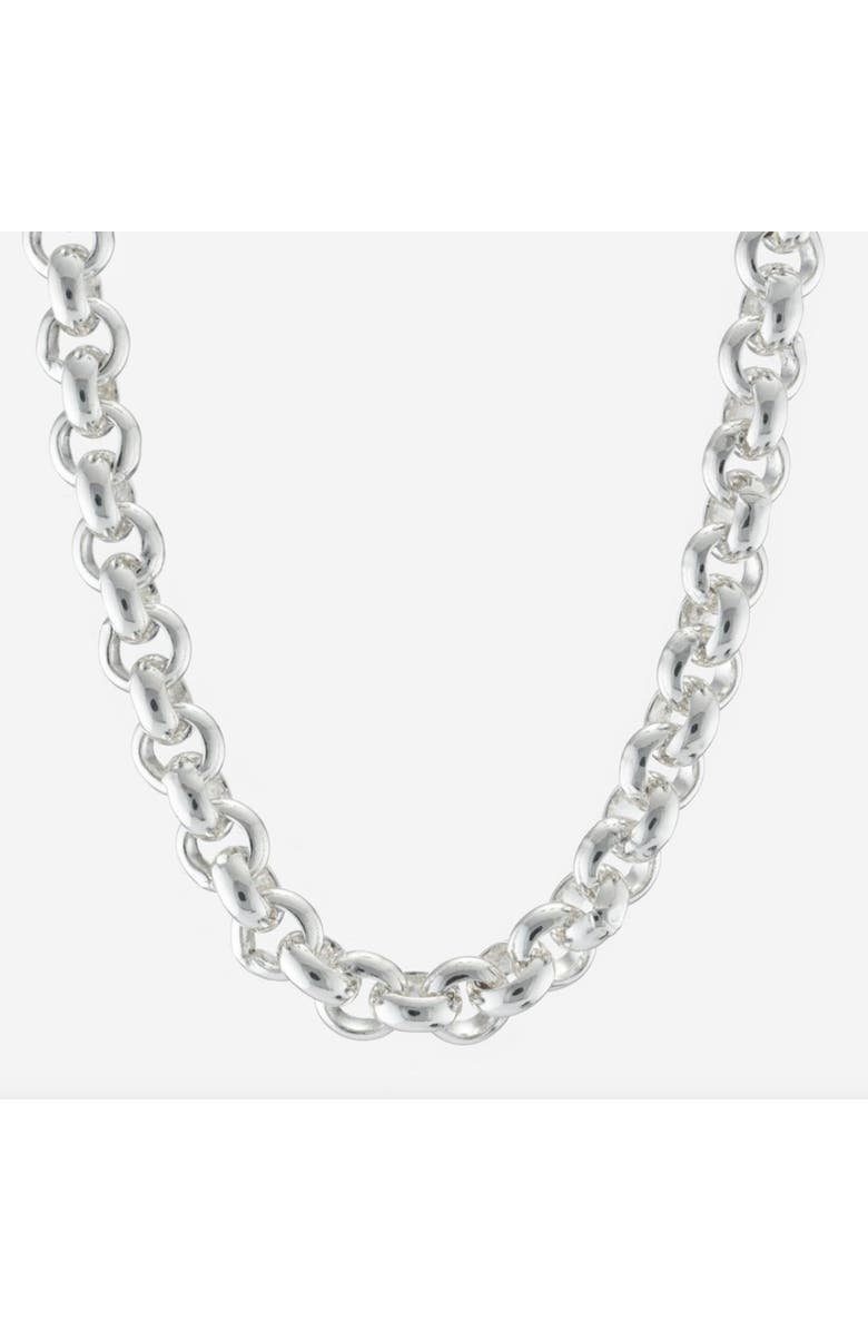 7879 Wide Round Belcher Chain Necklace, Main, color, Silver