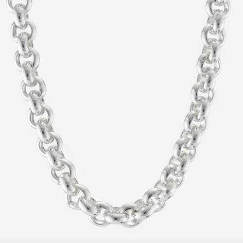 Amy Kahn Wide Round Belcher Chain Necklace in Silver at Nordstrom, Size 18