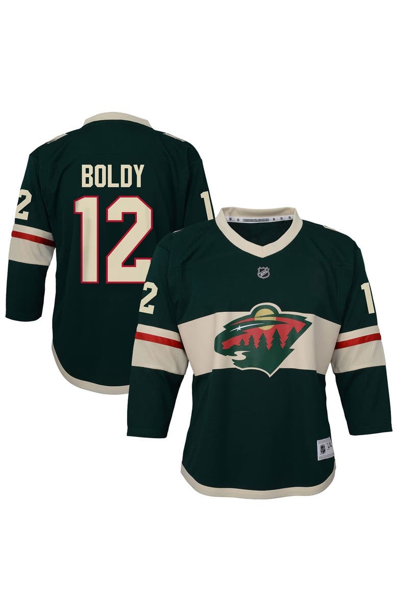 Outerstuff Youth Outerstuff Matthew Boldy Green Minnesota Wild Home Replica Jersey, Main, color, Green