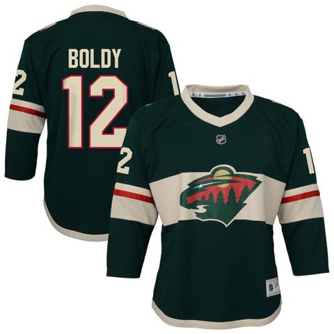 Youth Outerstuff Matthew Boldy Green Minnesota Wild Home Replica Jersey