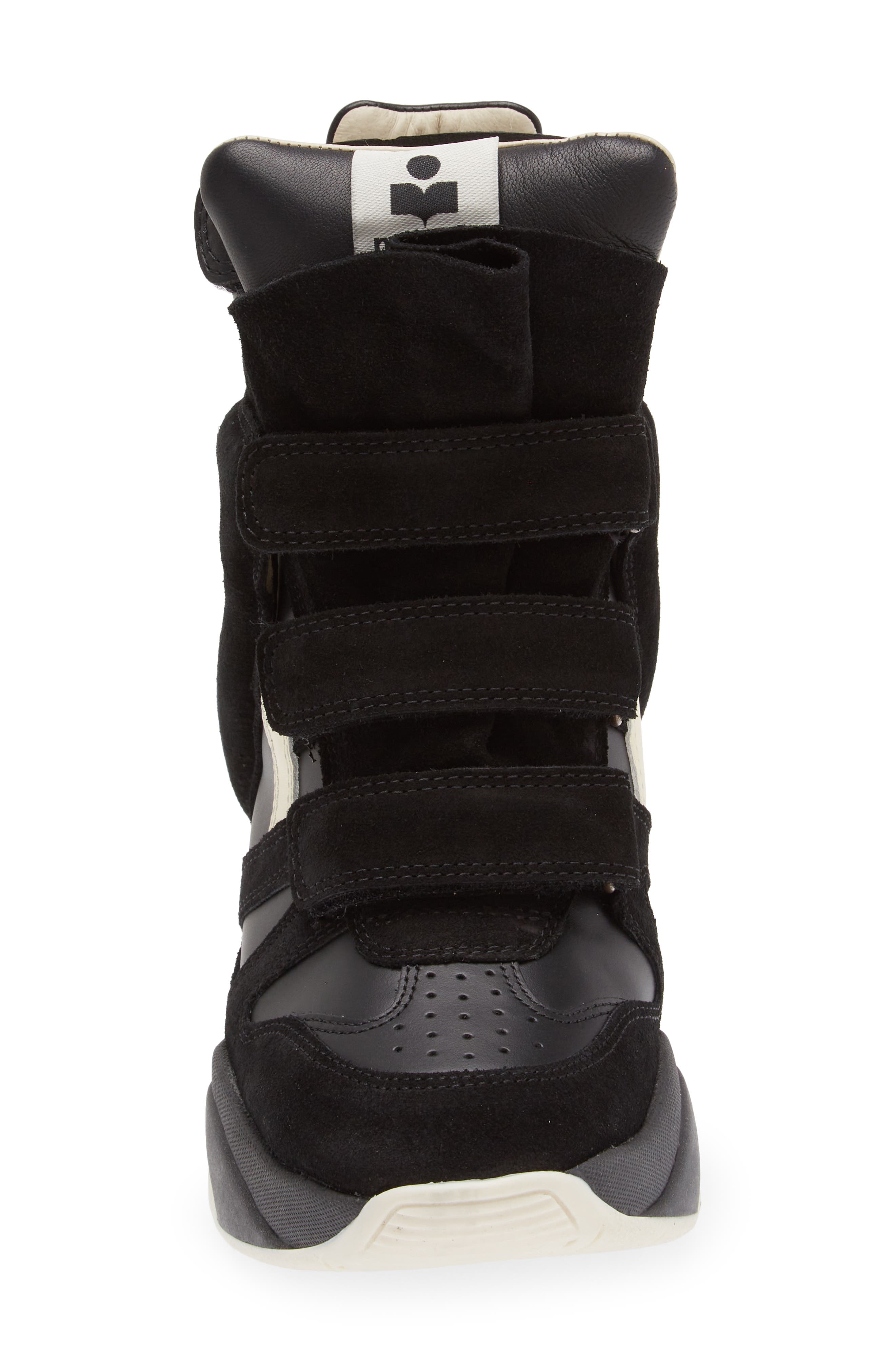 Isabel Marant Balskee Hidden Wedge High Top Sneaker, Alternate, color, Black/ White
