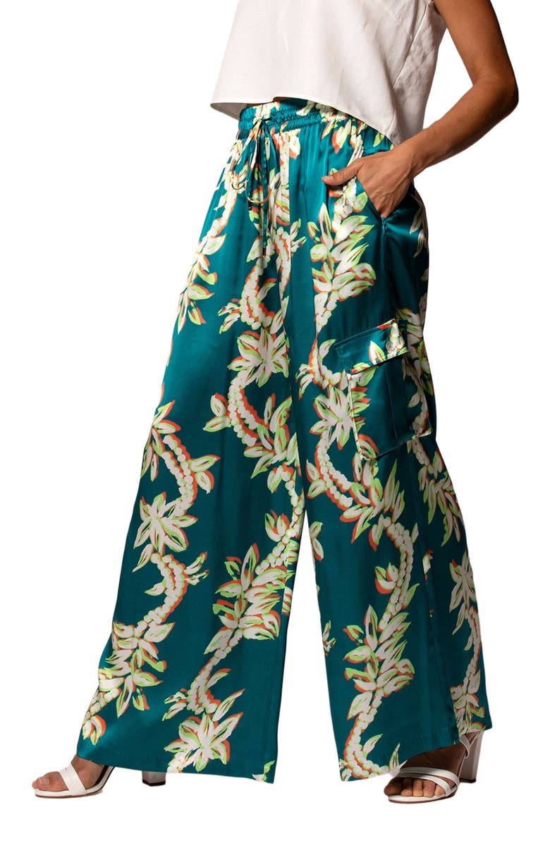 Tori Richard Lei of the Land Nikita Pant, Alternate, color, Deep Sea