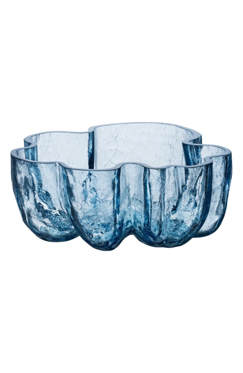 Kosta Boda Crackle Bowl, Main, color, Blue