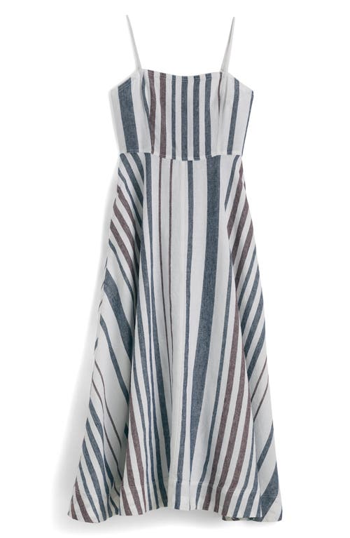 Madewell Stripe Circle Linen Maxi Dress
