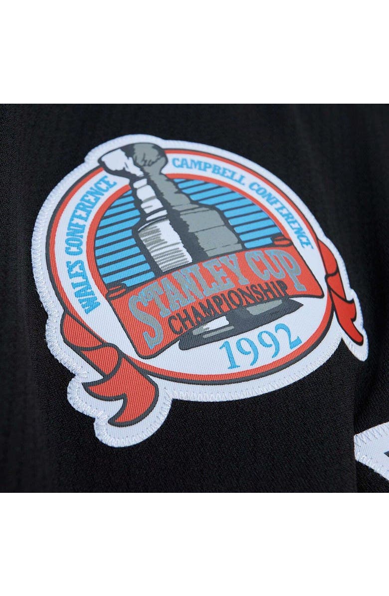 Mitchell & Ness Men's Mitchell & Ness Mario Lemieux Black Pittsburgh Penguins Captain Patch 1991/92 Blue Line Player Jersey, Alternate, color, 