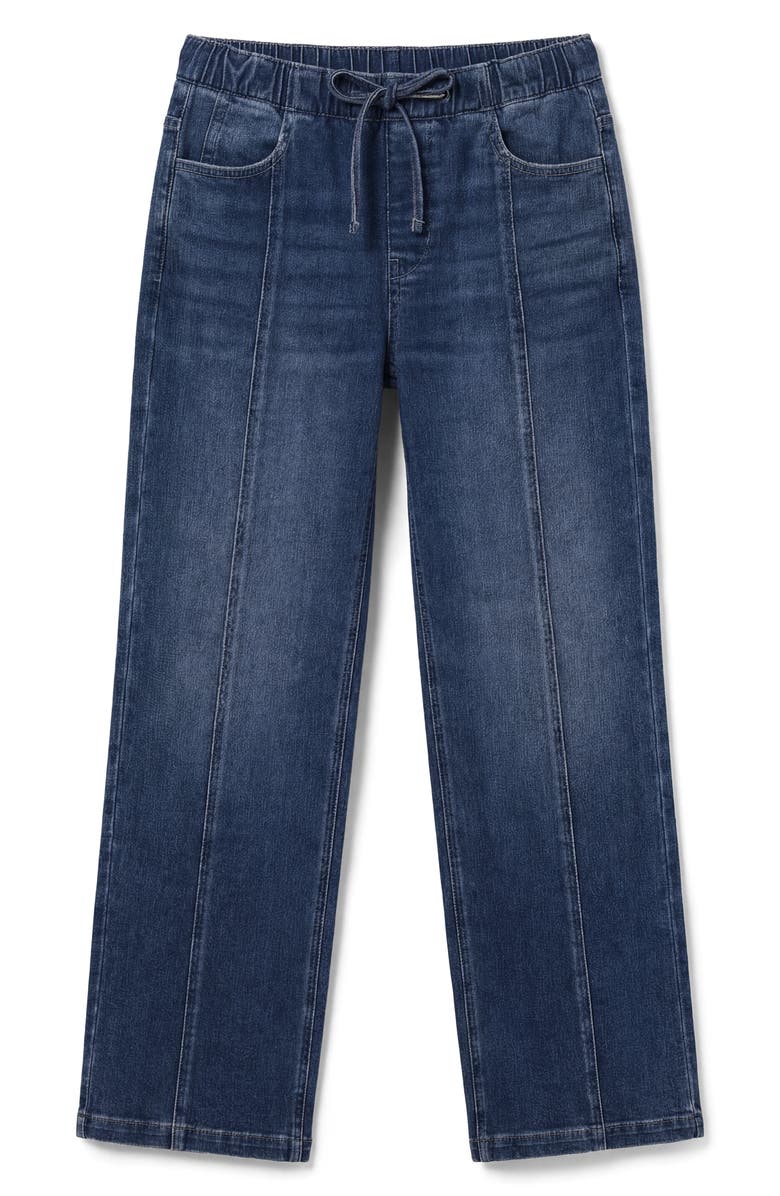 Sanctuary Denim Ekara Elastic Waist Slim Wide Leg Jeans, Alternate, color, Dark Wash