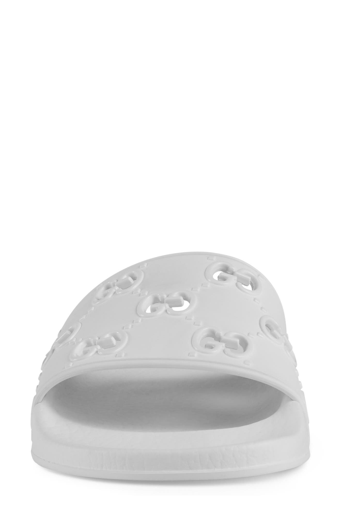Pursuit GG Logo Slide Sandal, Alternate, color, GREAT WHITE