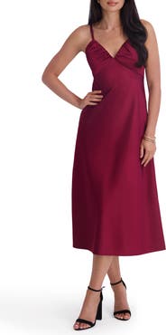 Siena Matte Satin Midi Dress