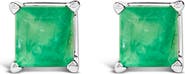 Haus of Brilliance 14K Gold 5x5MM Princess Cut Gemstone Solitaire Stud Earrings