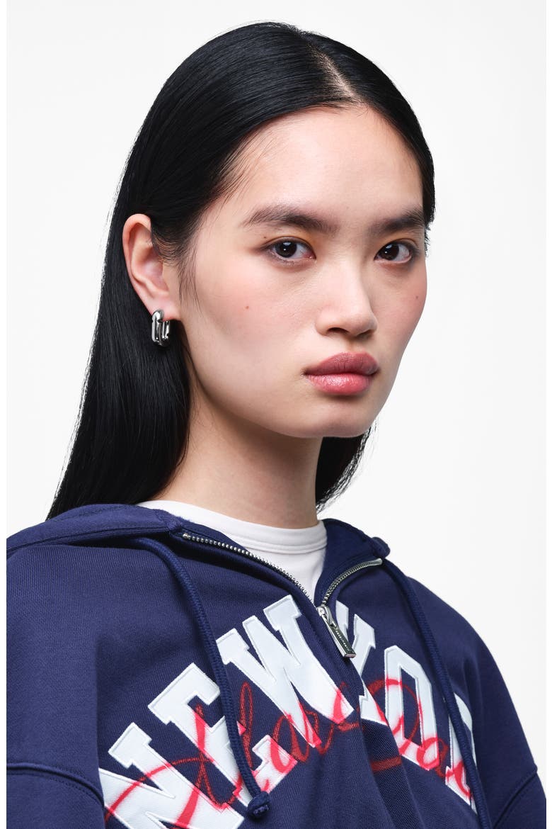 Pop J Marc Huggie Hoop Earrings, Alternate, color, SILVER