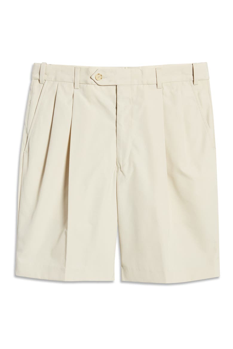 Prime Pleated Poplin Shorts, Alternate, color, LIGHT TAN