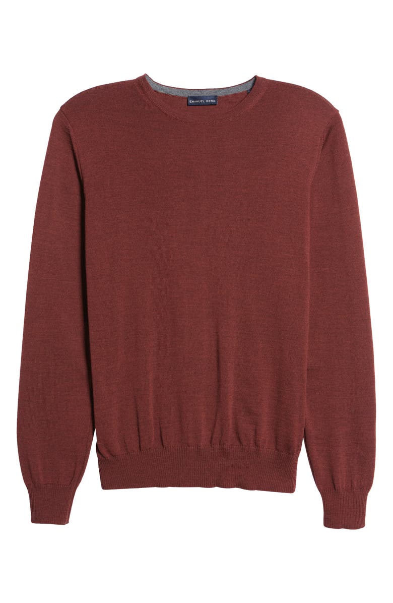Emanuel Berg Fine Gauge Merino Wool Crewneck Sweater, Alternate, color, 