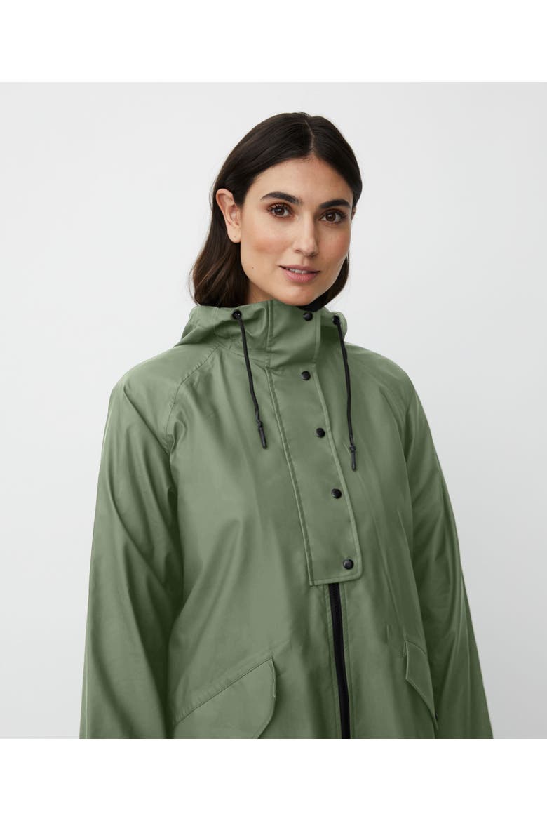 MaTheia Long Sleeve Hooded Coat, Alternate, color, Duck Green