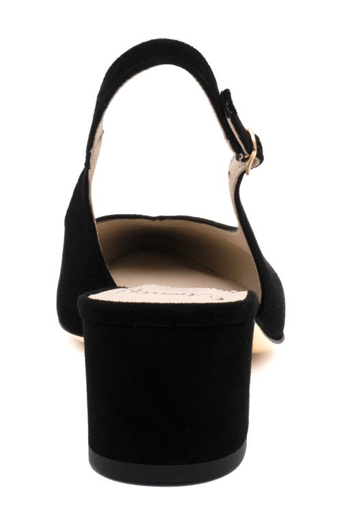 Amalfi By Rangoni Panerea Slingback Pointed Toe Pump In Black - Platinum Buckle