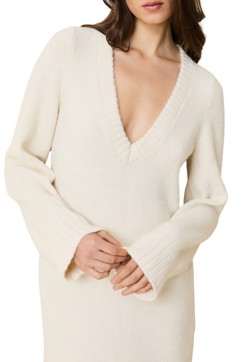 Edith Long Sleeve Maxi Sweater Dress, Alternate, color, BRULE