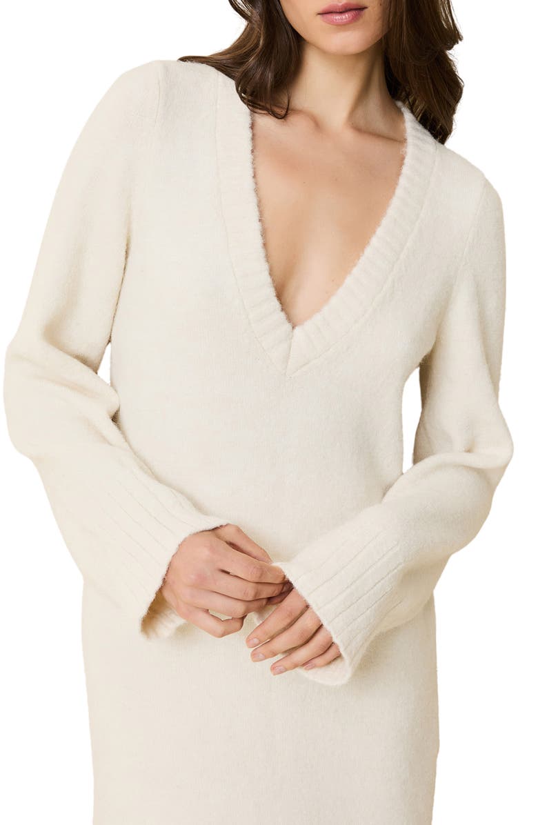 Solid & Striped Edith Long Sleeve Maxi Sweater Dress, Alternate, color, Brule