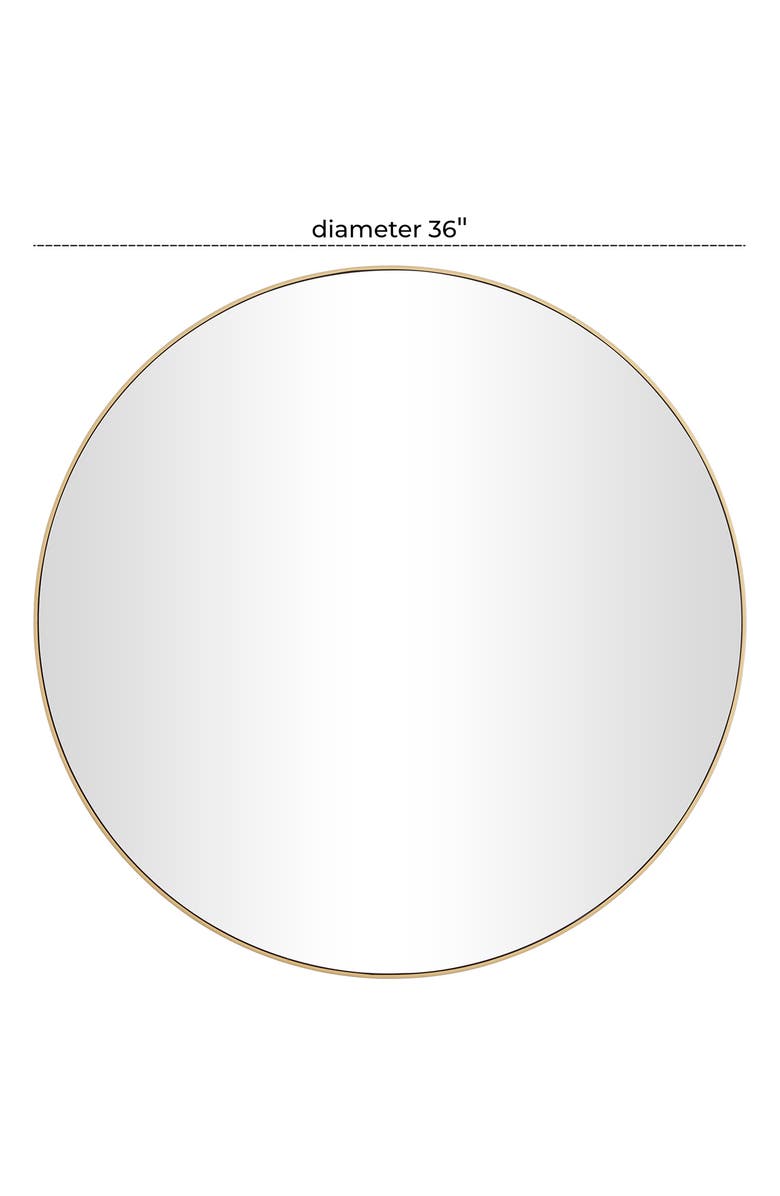 VIVIAN LUNE HOME Gold Wood Wall Mirror with Thin Frame, Alternate, color, 