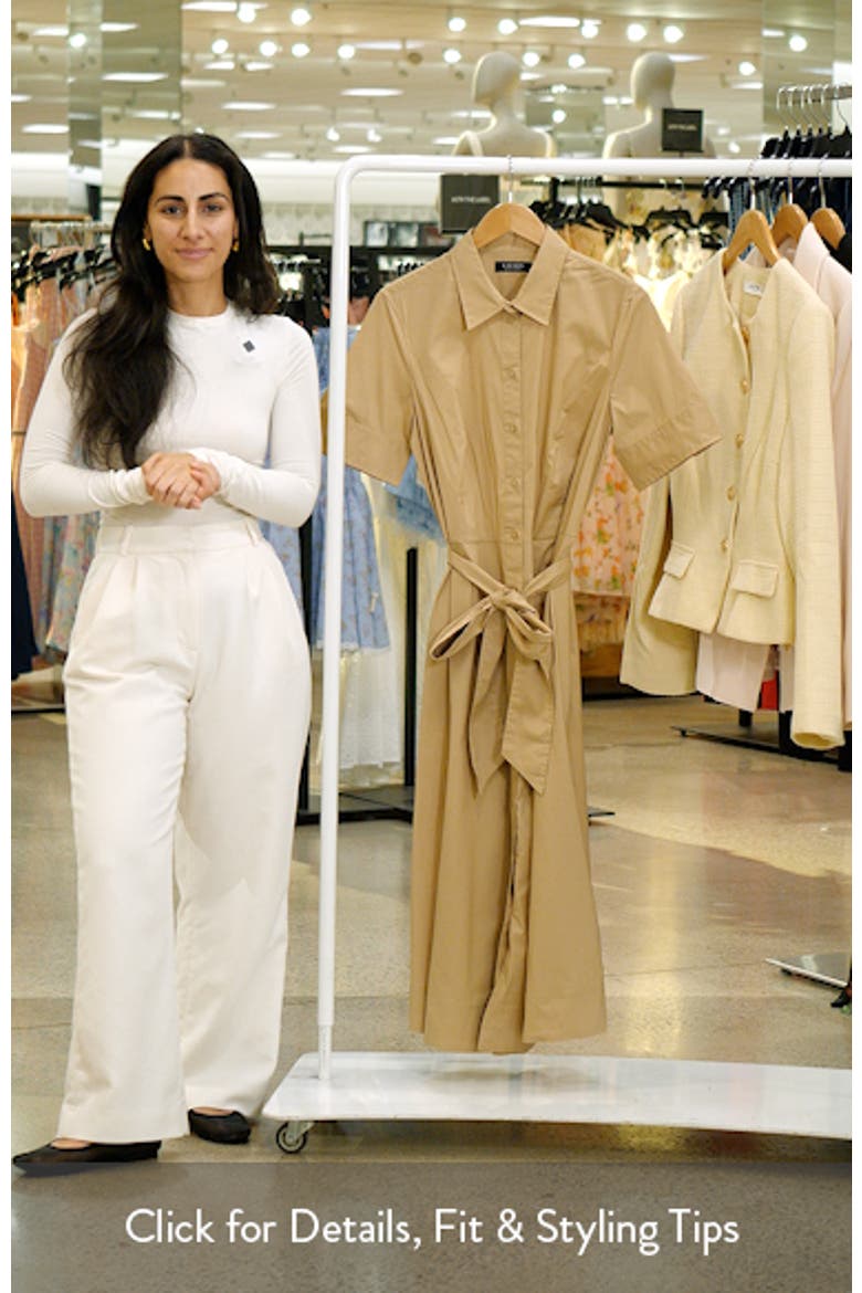 Belted Cotton Blend Shirtdress video