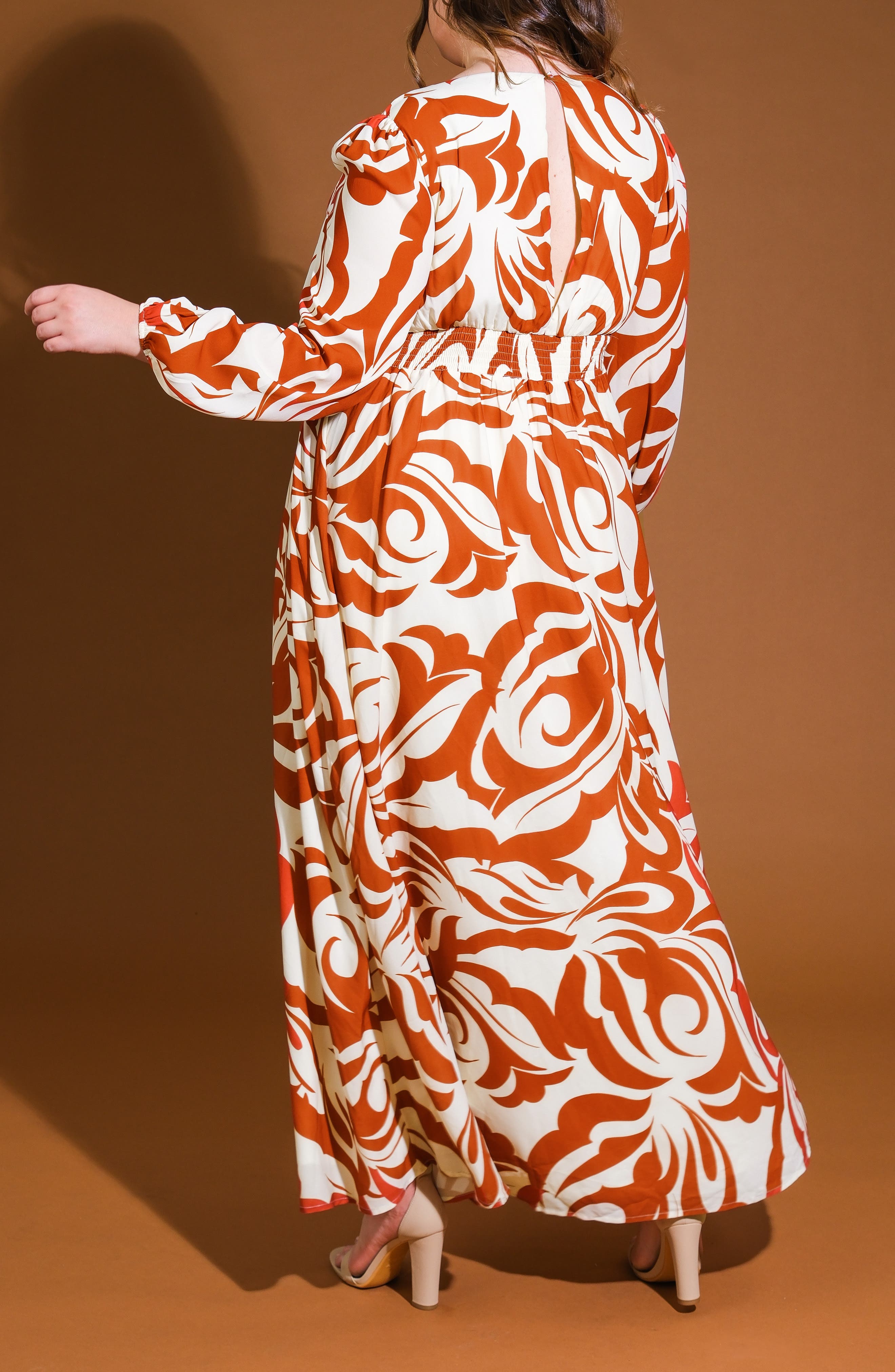 Printed Long Sleeve Maxi Dress - image 2