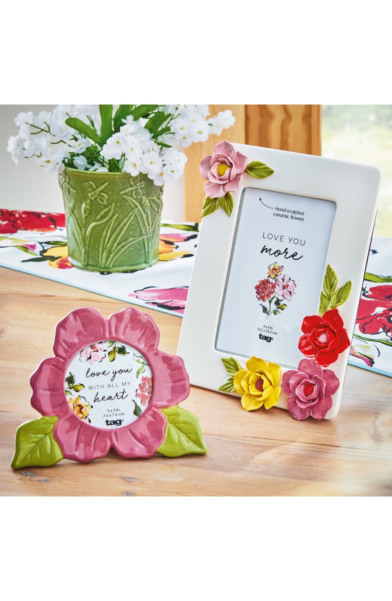 tag Fiora Photo Frame 4X6 Multi Earthenware Spring, Alternate, color, White