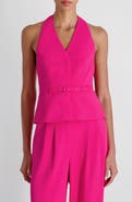 French Connection Harry Belted Suiting Halter Top