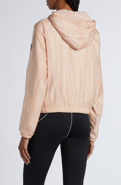 Moncler Grenoble Nylon Hooded Jacket In Mother Of Pearl