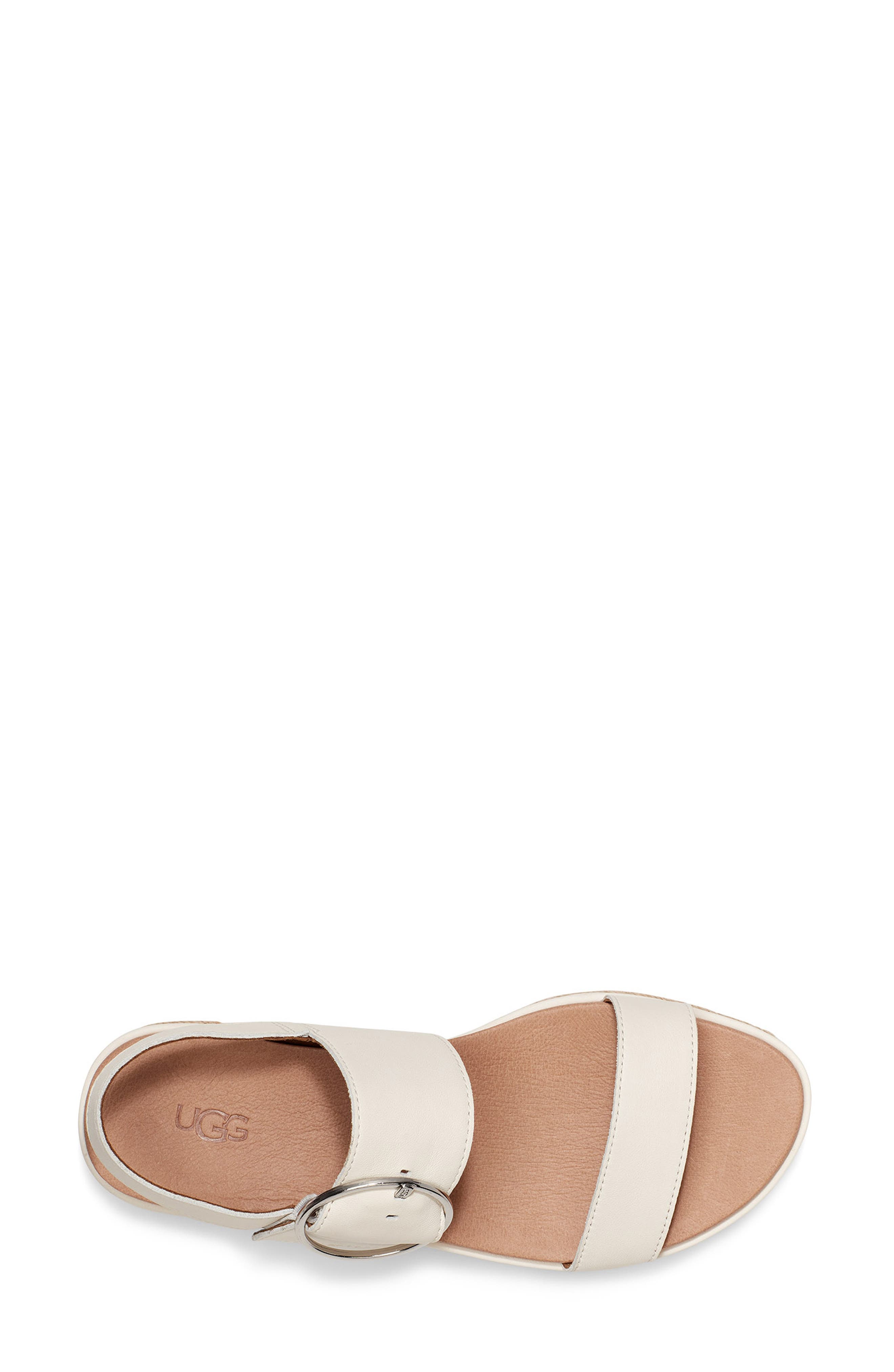 UGG April Espadrille Platform Sandal, Alternate, color, JASMINE LEATHER