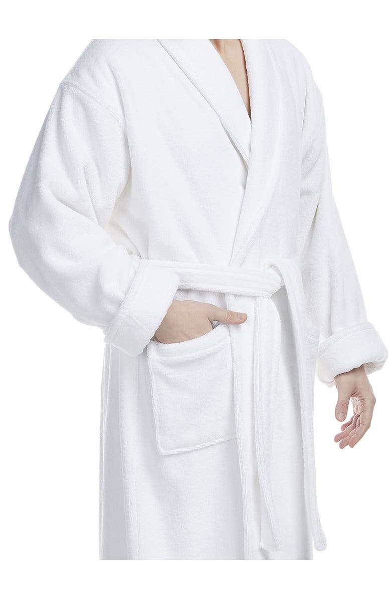 ARUS Men's Luxury Turkish Cotton Heavy Robe, Alternate, color, White